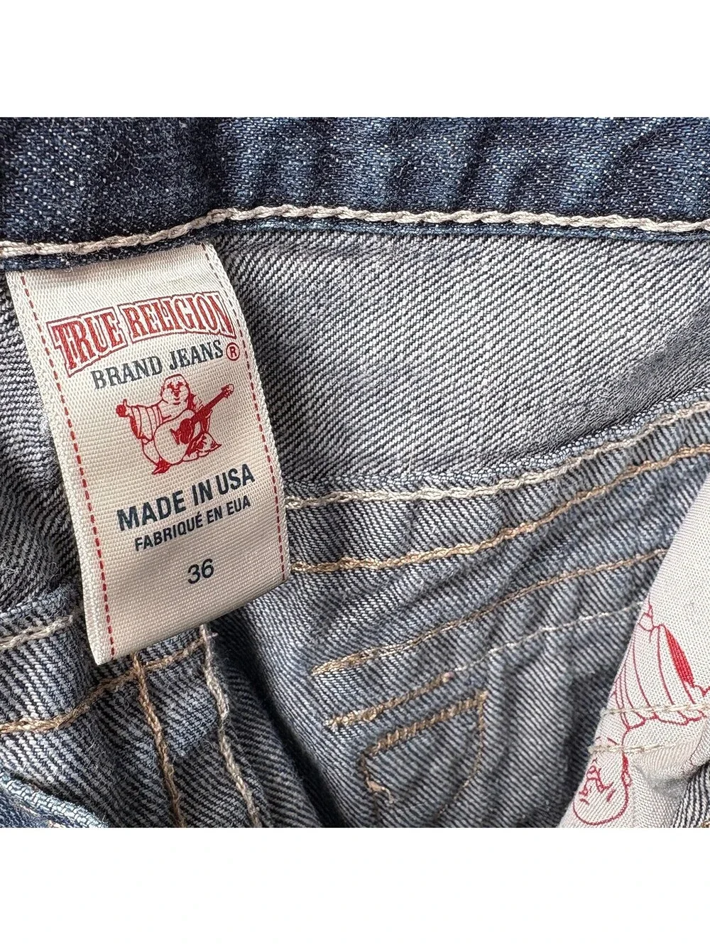 True Religion Men's Boot Cut Jeans Size 36 Made in USA